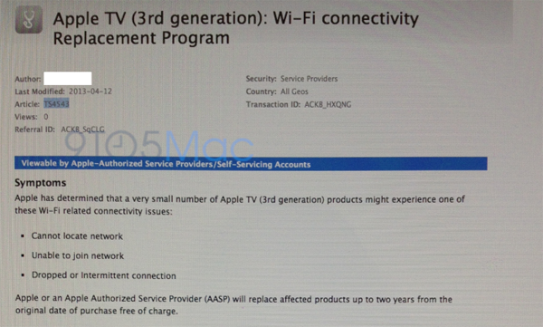 Apple opens replacement program for 3rd generation Apple TVs with WiFi connectivity issues