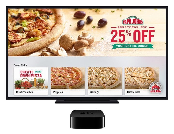 Papa Johnâ€™s Releases New Apple TV App to Order Pizzas