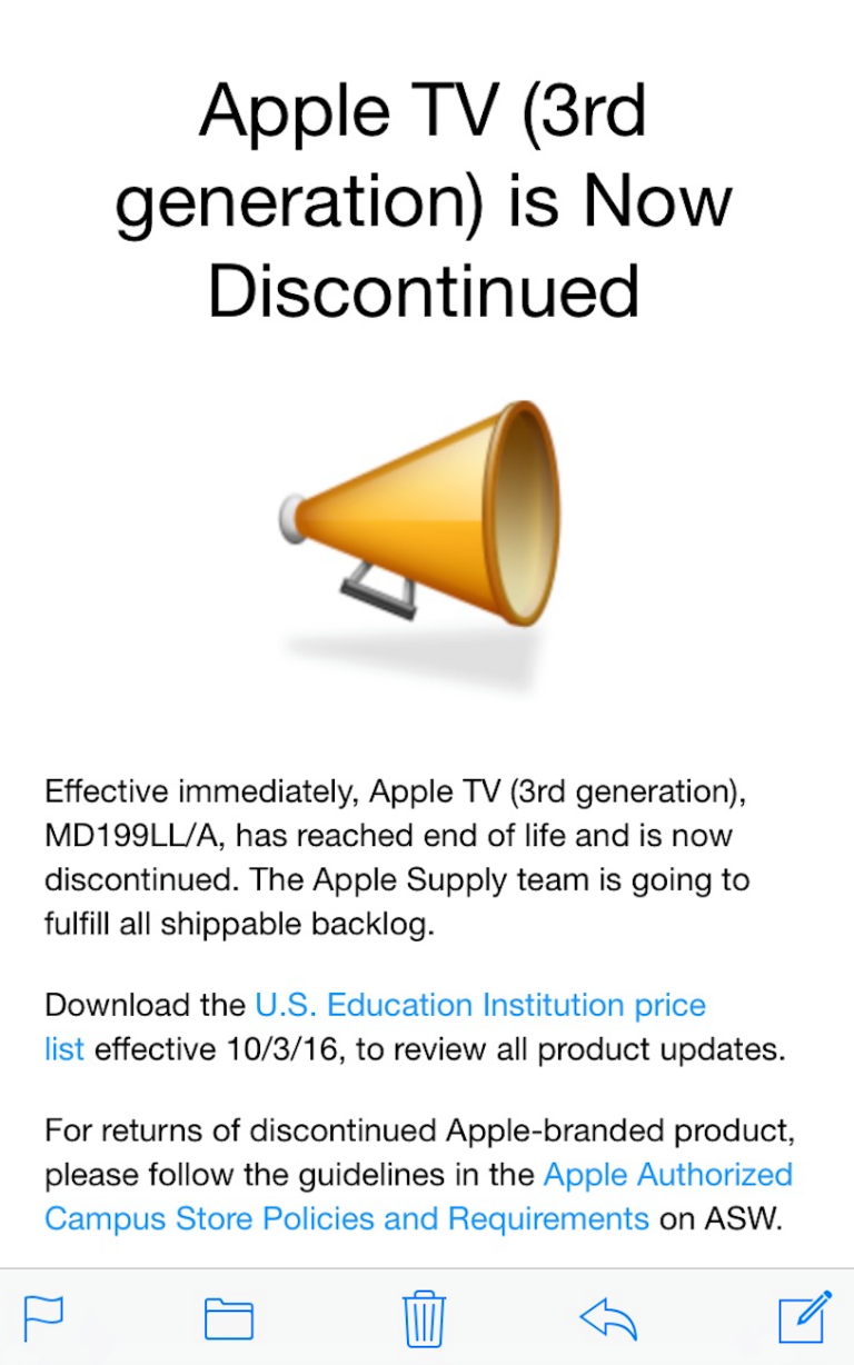 Apple TV 3 Discontinued, No Longer Available on Apple Store