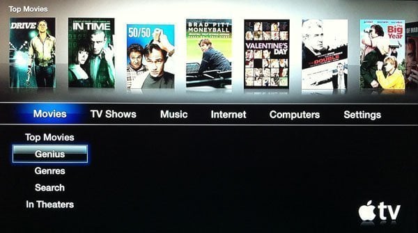 Genius recommendations for Apple TV 2