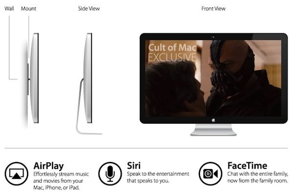 Apple HDTV with Siri, FaceTime, iSight Apple HDTV