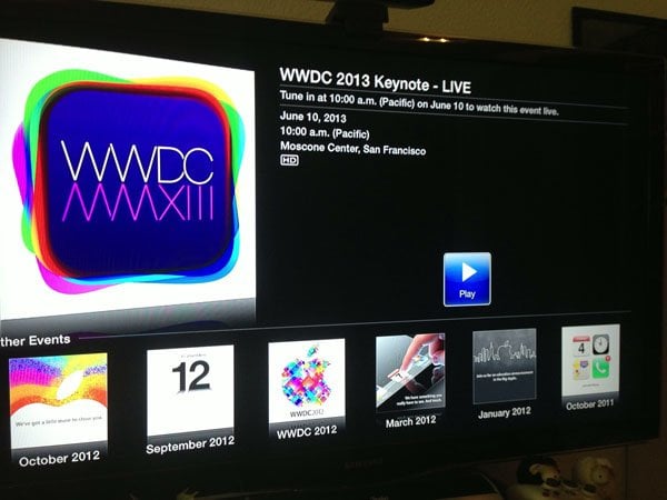Apple to live stream todayâ€™s WWDC keynote to Apple TV (updated)
