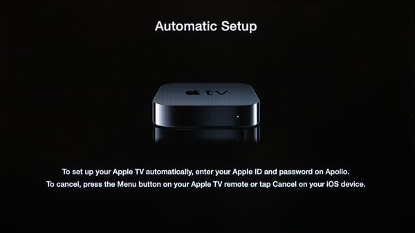 apple tv 6.0 auto setup