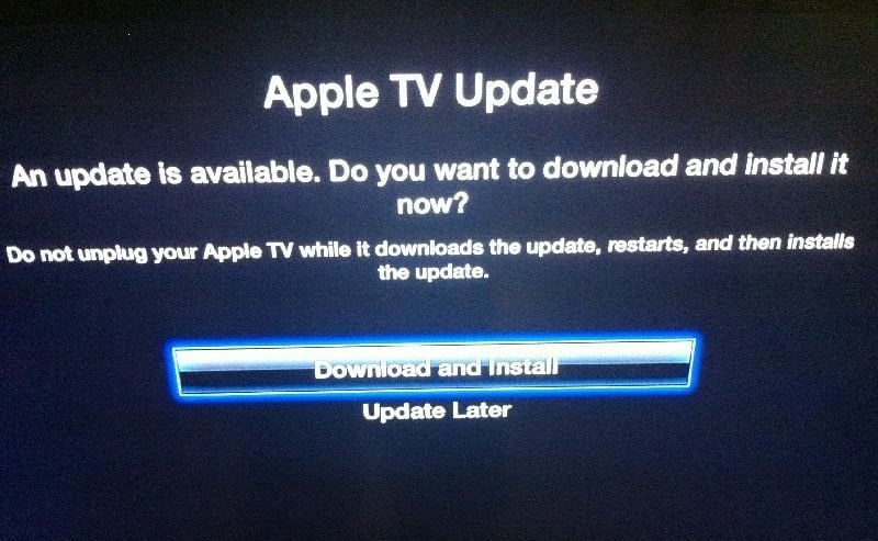 Apple TV software update 6.0.2