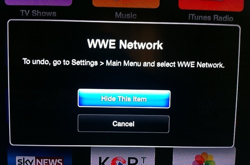 Hiding, rearranging icons channels on Apple TV 6.1 