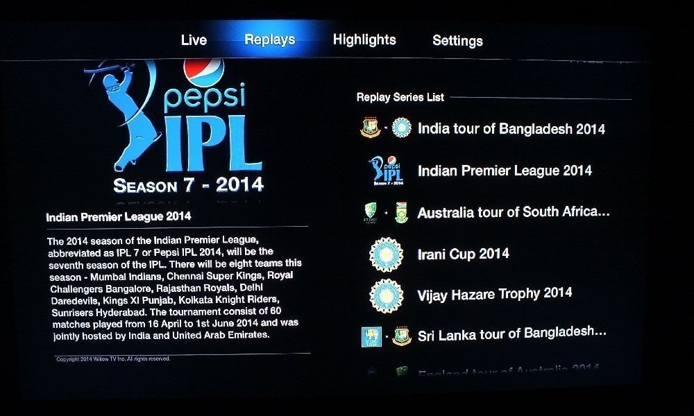 Apple TV Willow TV Channel