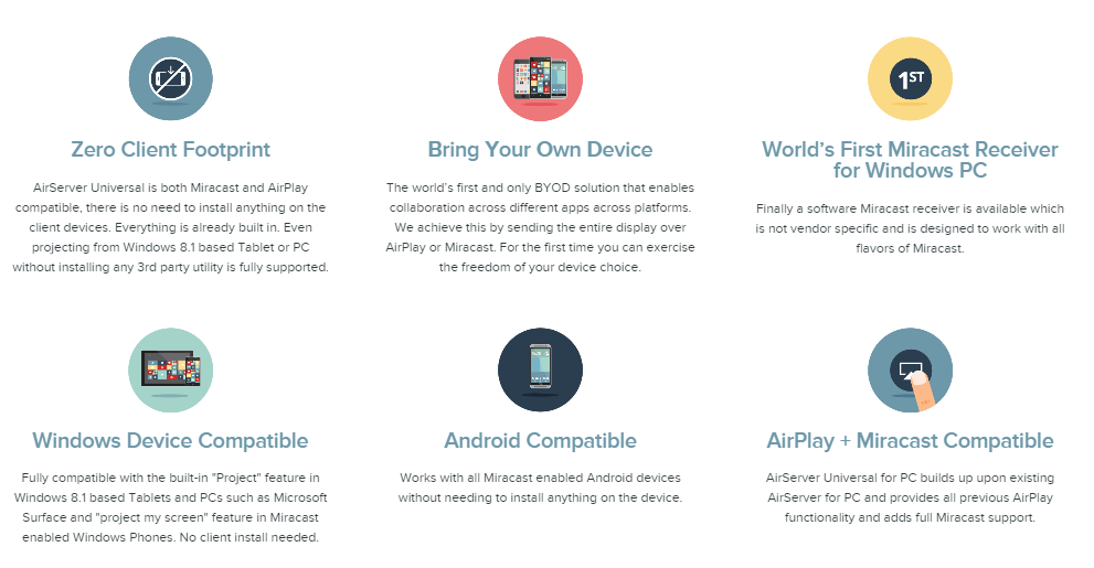 Airserver features