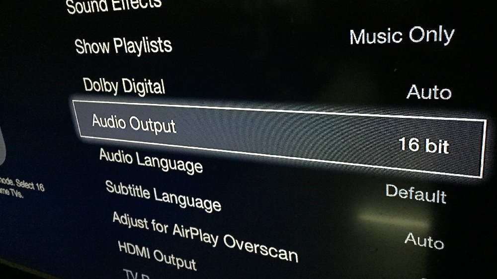 Apple TV Audio 16bit