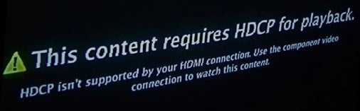HDCP playback error Apple TV