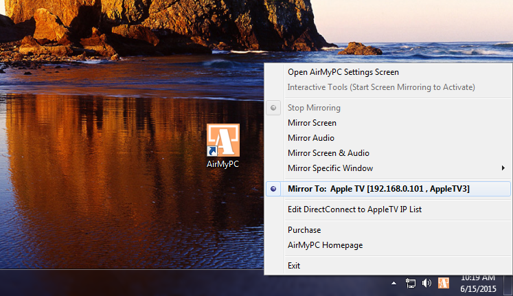 AirMyPC lets mirror from Windows to TV