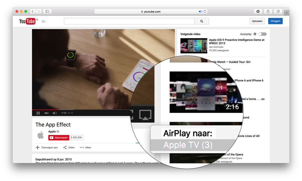 el capitan airplay safari video