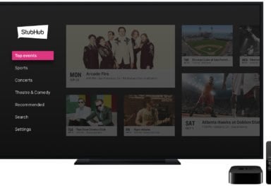 StubHub Apple TV