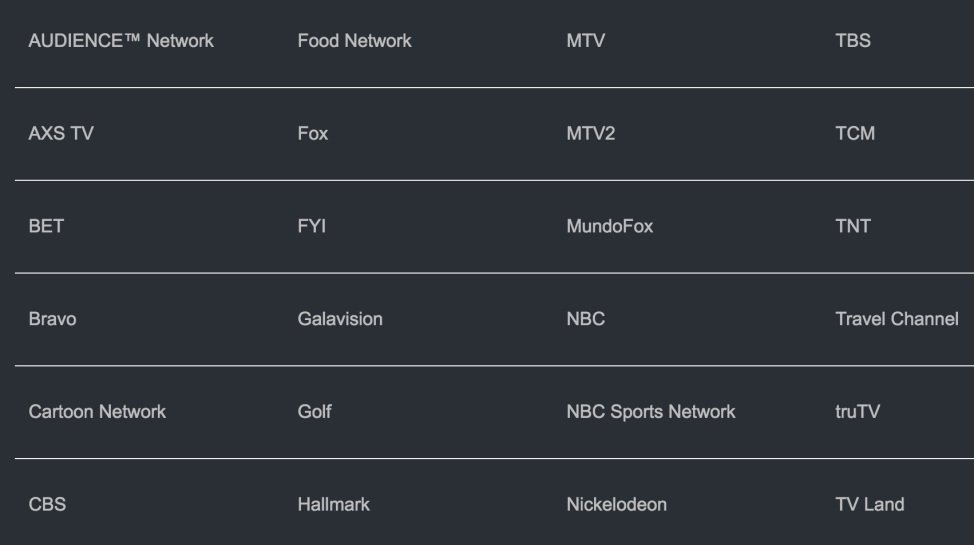 dtvnow-channels